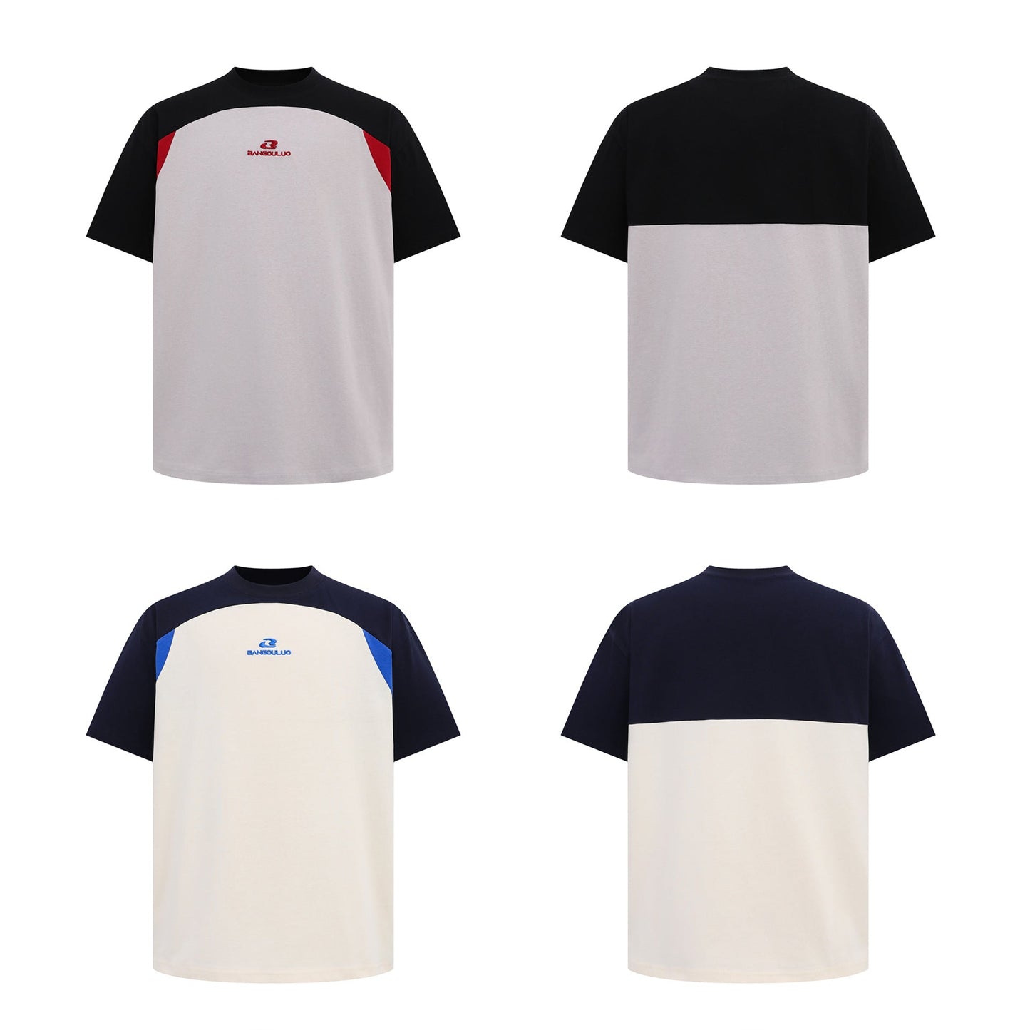 Unisex T-shirts Splicing Premium Loose T-Shirts