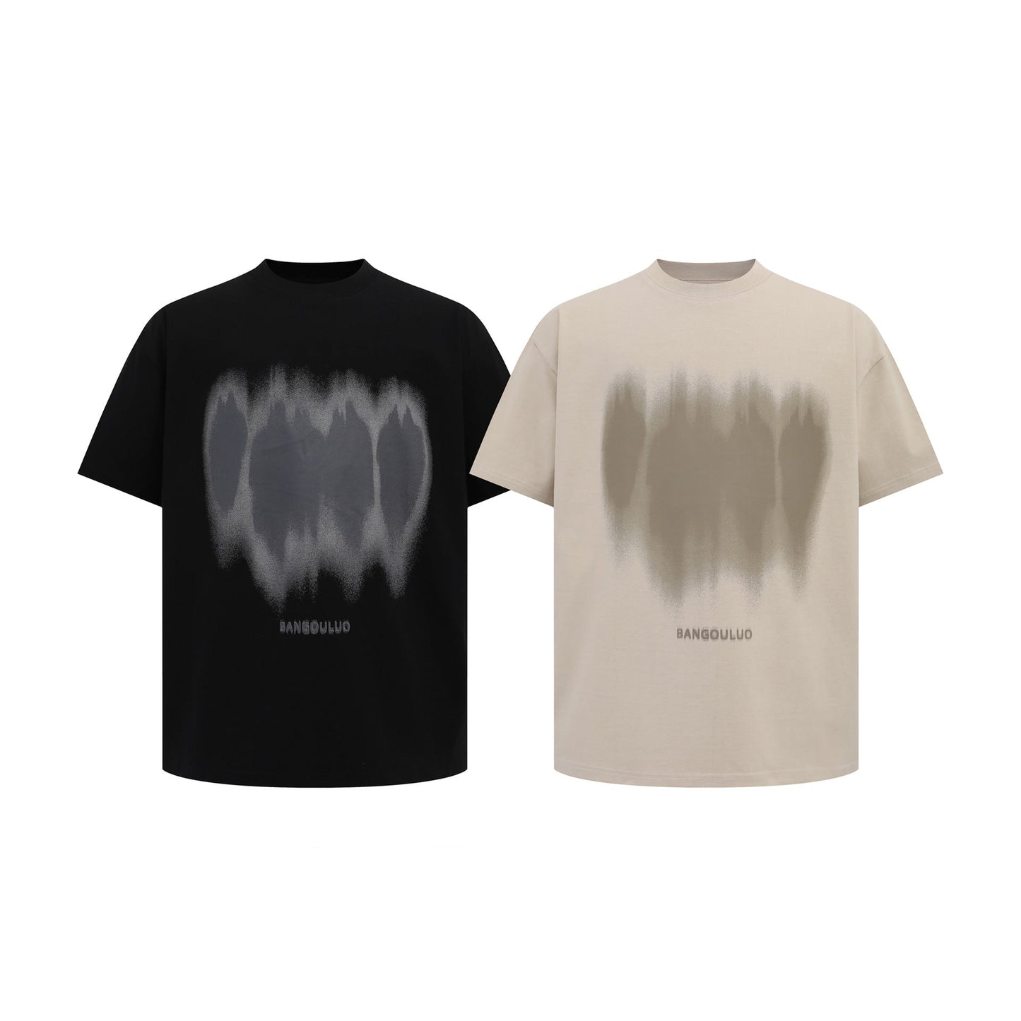 Unisex T-shirts Summer Men's and Women's Simple Shadow Pattern Short Sleeve T-Shirt