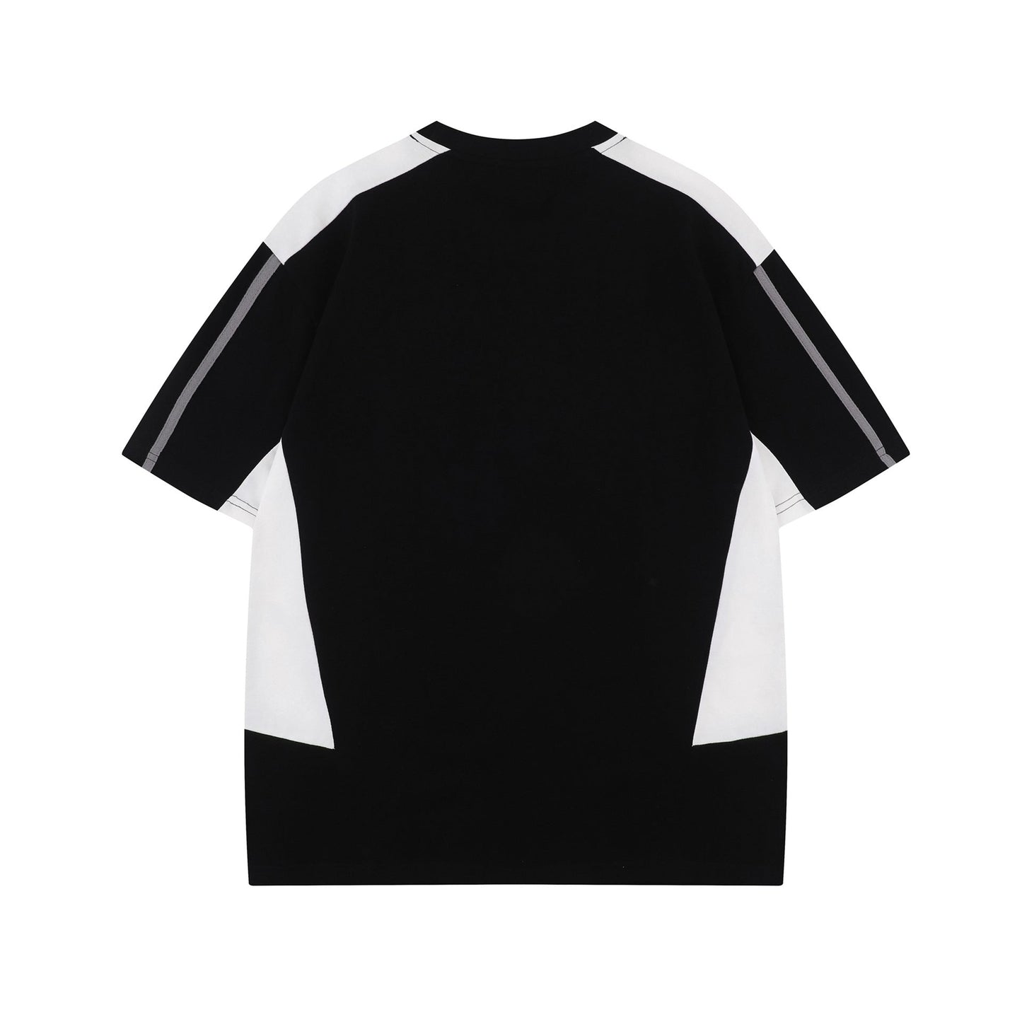 Unisex T-shirts Summer Splicing Letter Pattern Men's Loose Short Sleeve T-Shirt