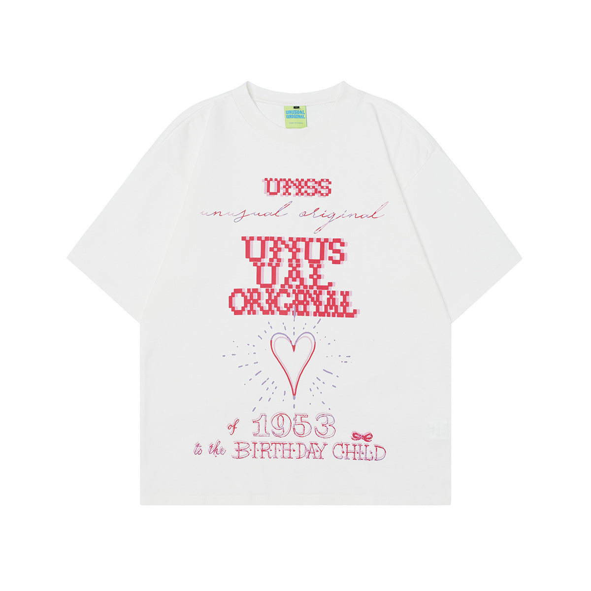 Unisex T-shirts Summer Letter Design Men's Loose Short Sleeve T-Shirt