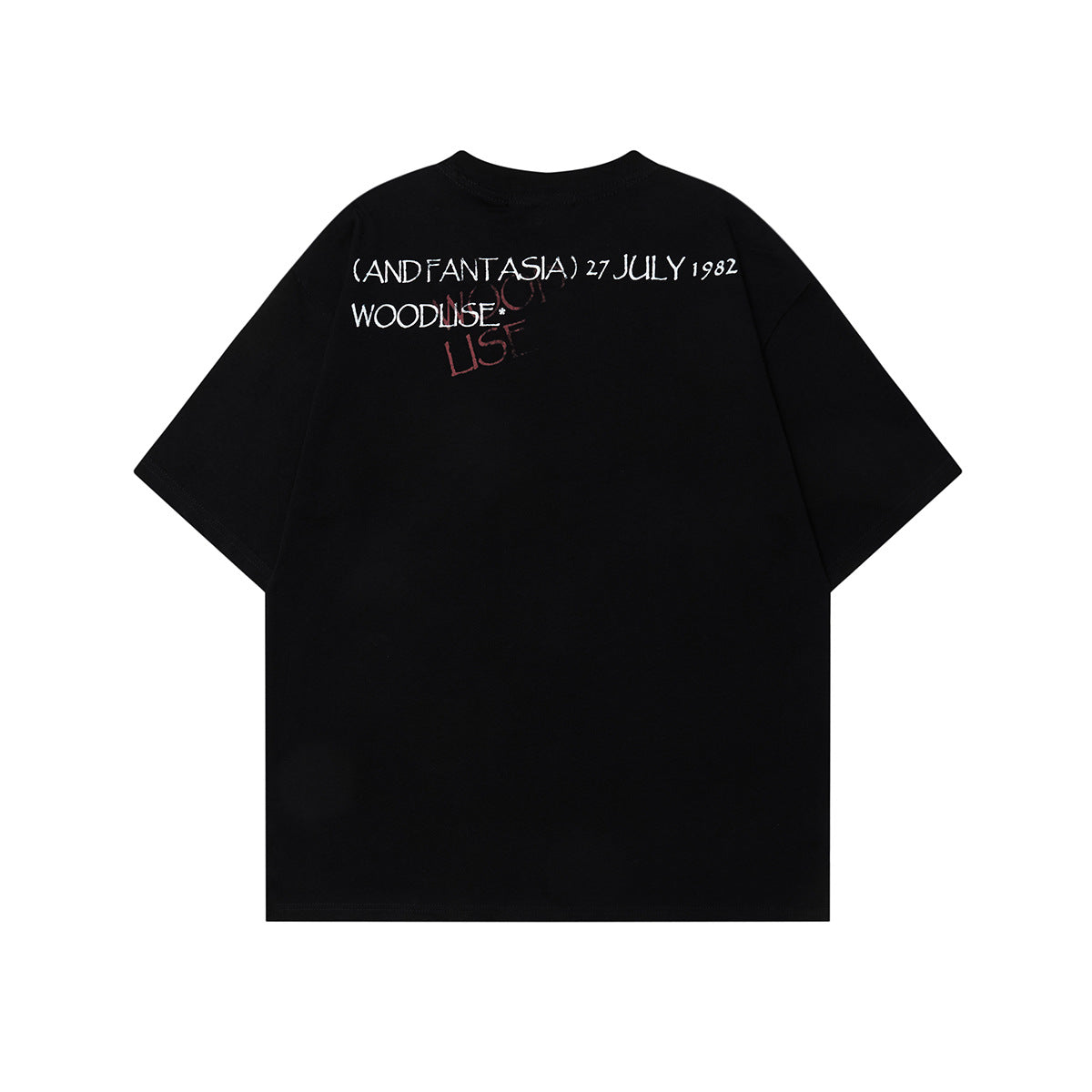 Unisex T-shirts Street Vintage Girly Pattern Men's Loose Short Sleeve T-Shirt