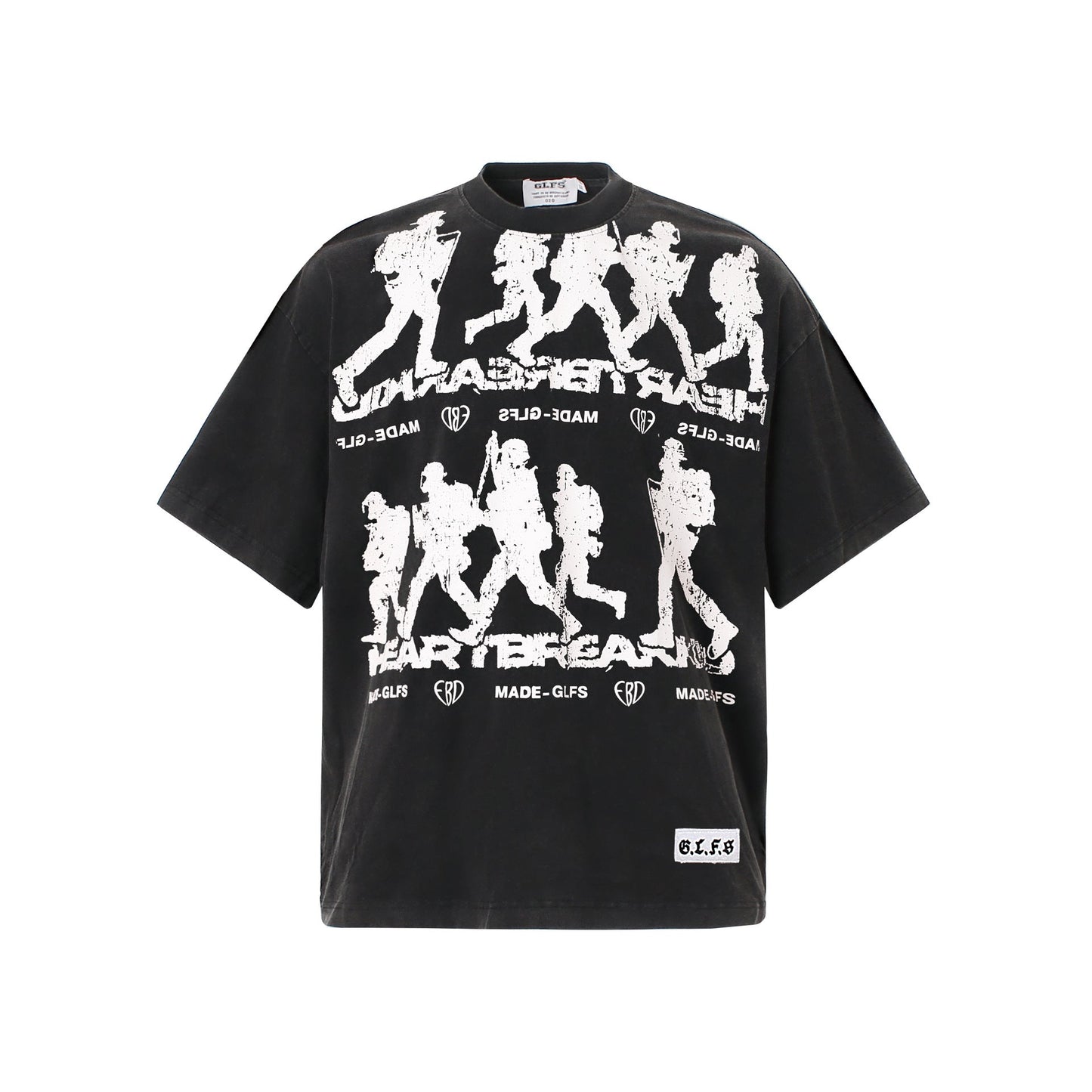 Unisex T-shirts Summer Wash Old Men's Loose Short Sleeve T-Shirt