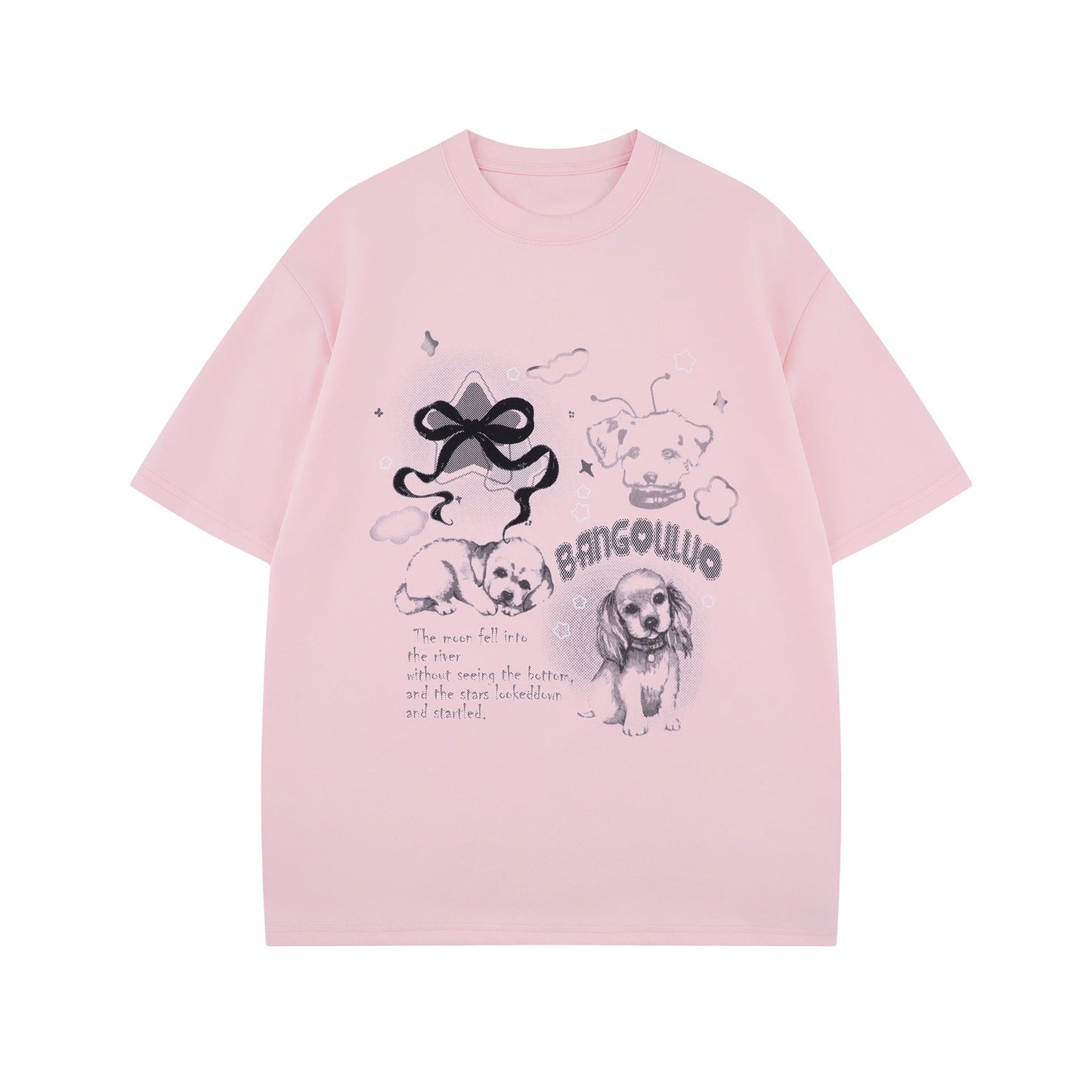 Unisex T-shirts Summer Vintage Cartoon Men's Loose Short Sleeve T-Shirt