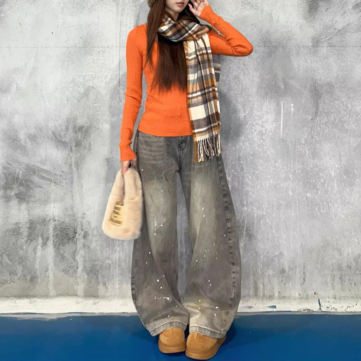 Women jeans retrohigh waist