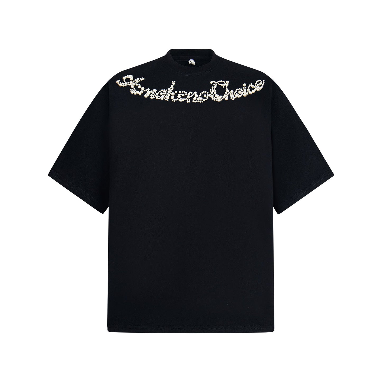 Unisex T-shirts Street Vintage Beaded Men's Loose Short Sleeve T-Shirt