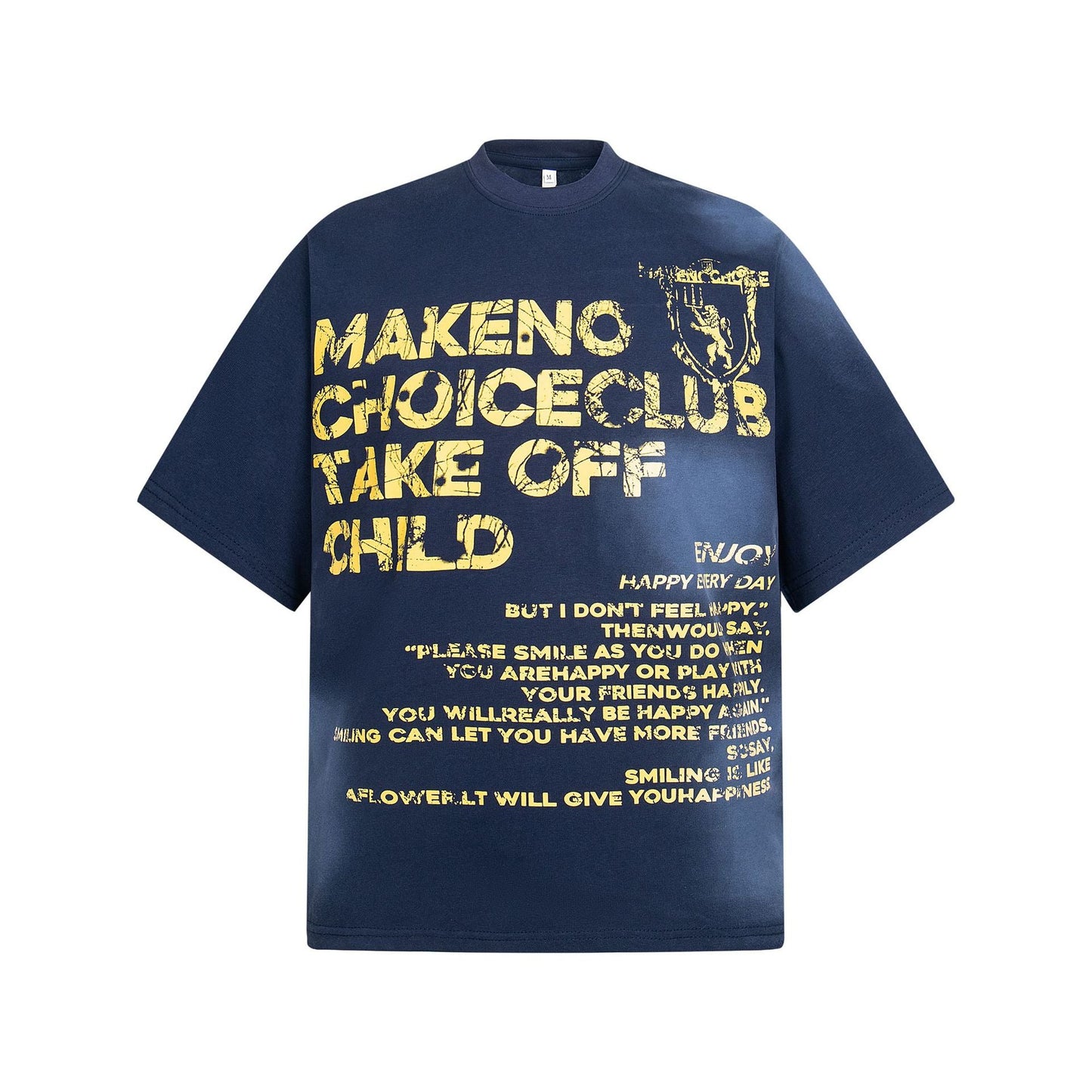 Unisex T-shirts Street Vintage Alphabet Men's Loose Short Sleeve T-Shirt