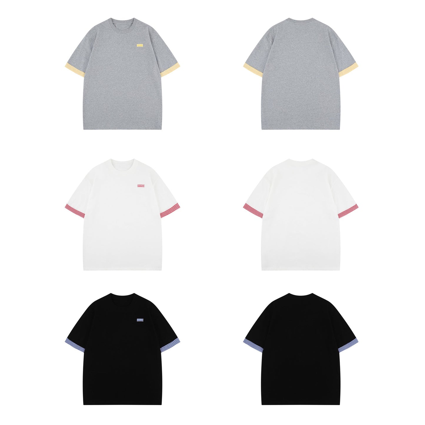 Unisex T-shirts Premium Splicing Loose Design T-Shirt