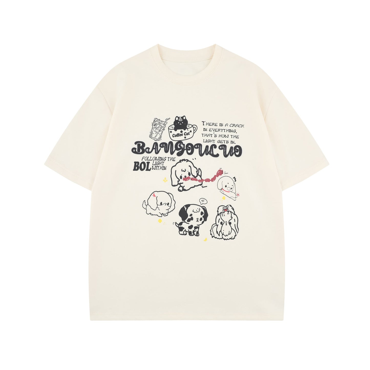 Unisex T-shirts Summer Vintage Cartoon Men's Loose Short Sleeve T-Shirt