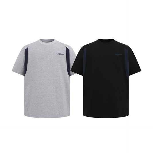 Unisex T-shirts Splicing Premium Embroidery T-Shirts