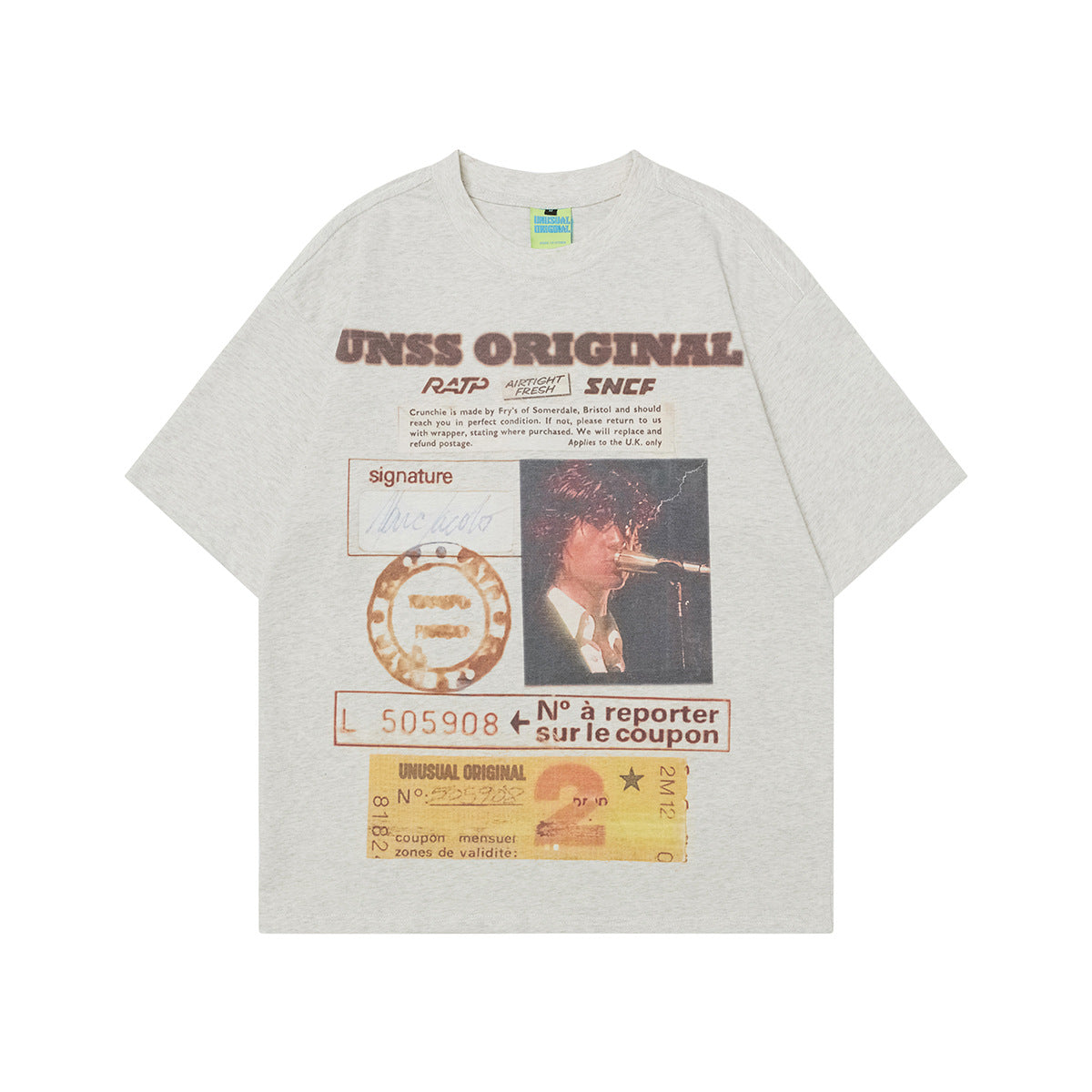 Unisex T-shirts Summer Magazine People Men's Loose Short Sleeve T-Shirt