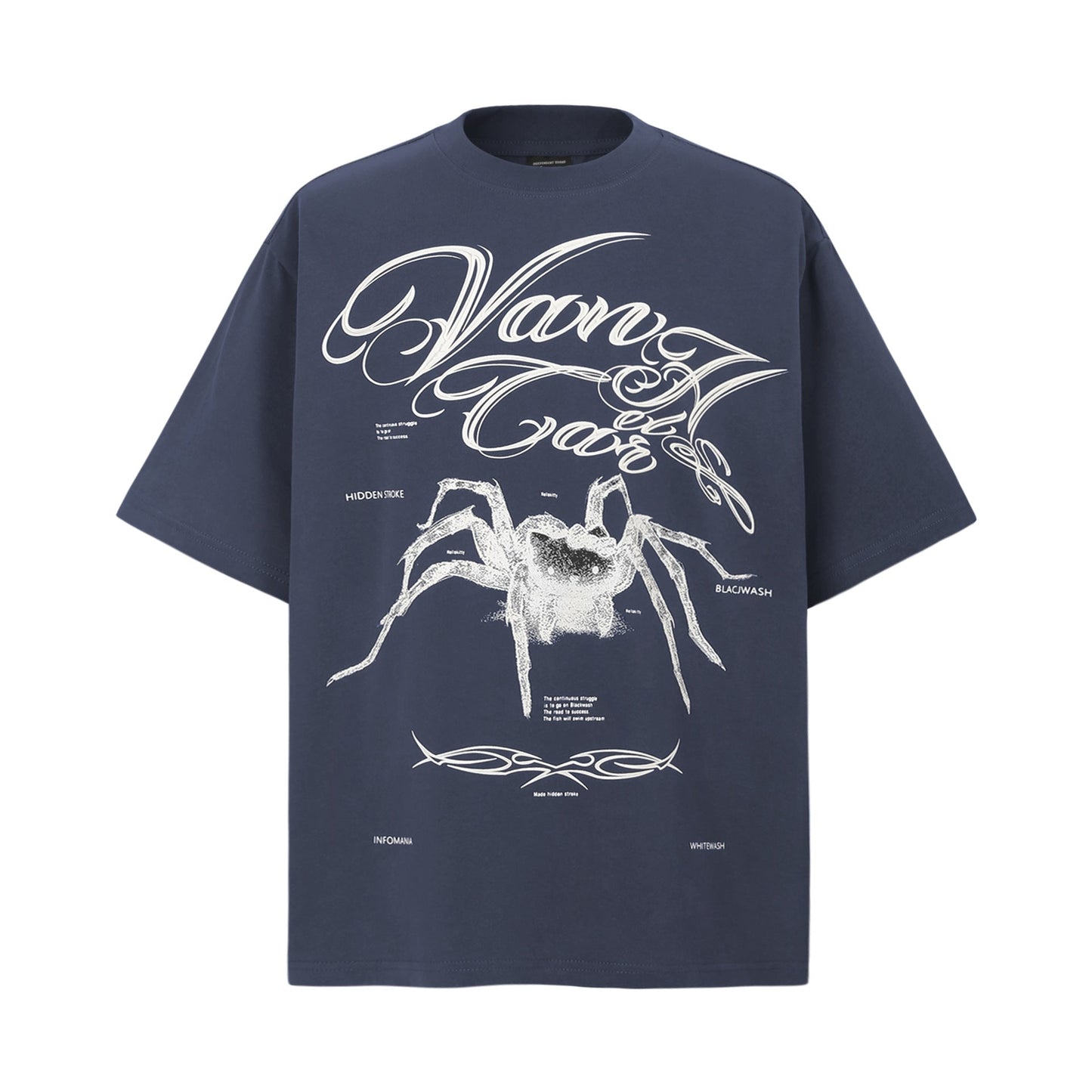 Unisex T-shirts Summer Spider Pattern Men's Loose Short Sleeve T-Shirt