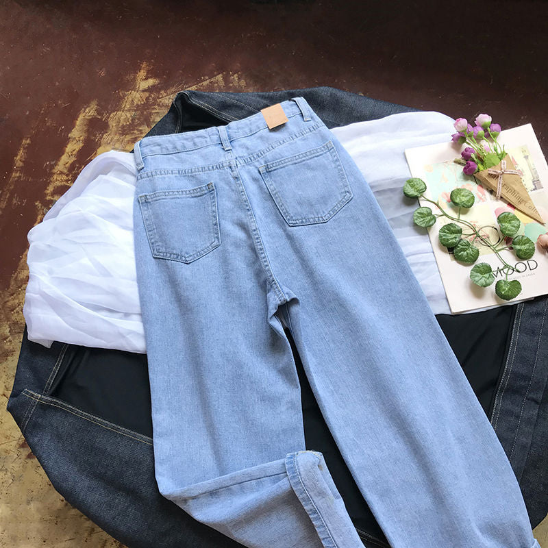 Women's jeans women's summer spring and autumn straight trousers