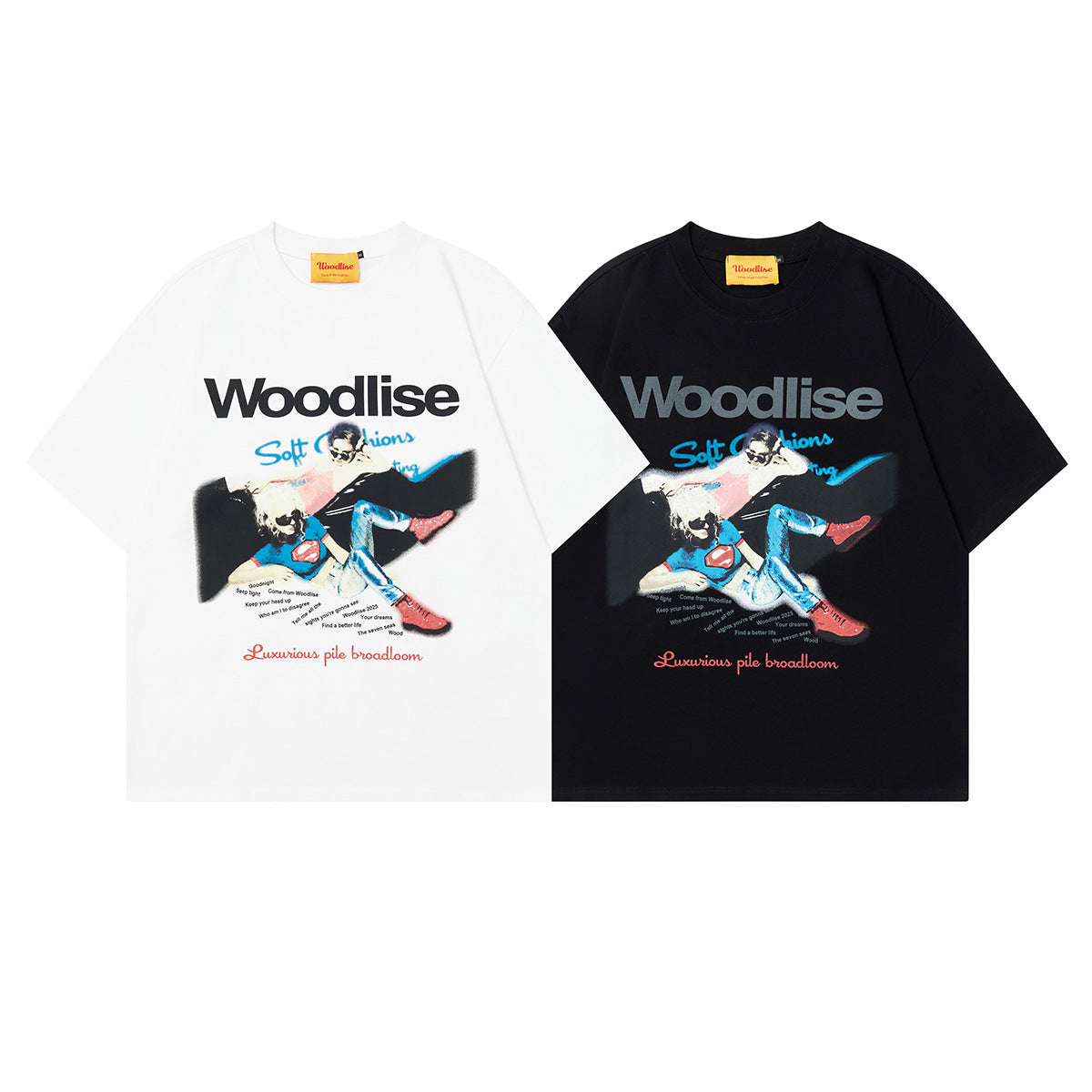 Unisex T-shirts Summer Magazine Figure Pattern Men's Loose Short Sleeve T-Shirt