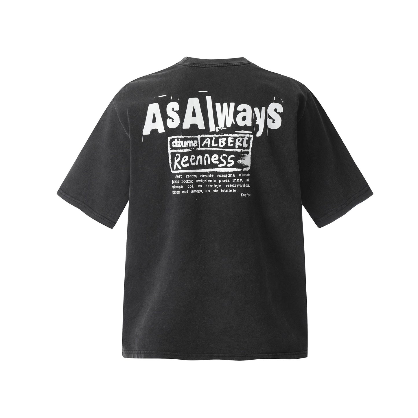 Unisex T-shirts Summer Washed Old Pattern Men's Loose Short Sleeve T-Shirt