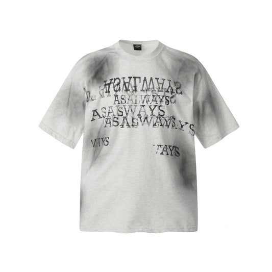 Unisex T-shirts Street Vintage Summer Alphabet Men's Loose Short Sleeve T-Shirt