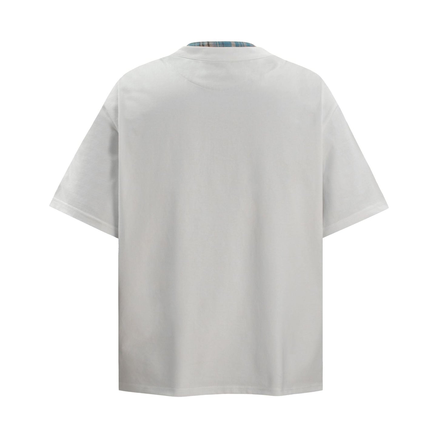 Unisex T-shirts Street Vintage Fake Two-piece Men's Loose Short Sleeve T-Shirt