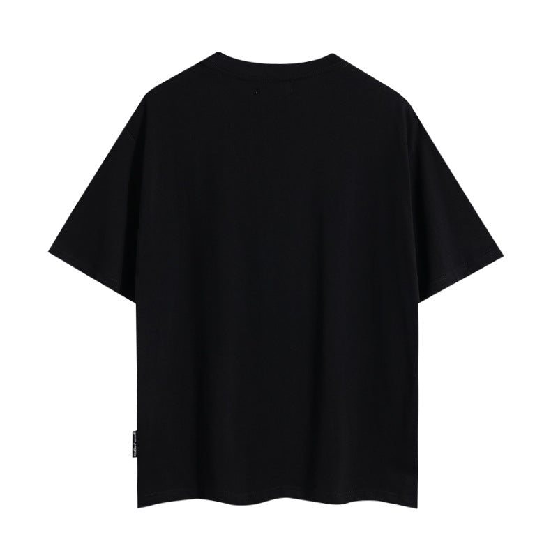 Palm Angels T Shirts Racing Flag Letter Print Short Sleeve T-Shirt