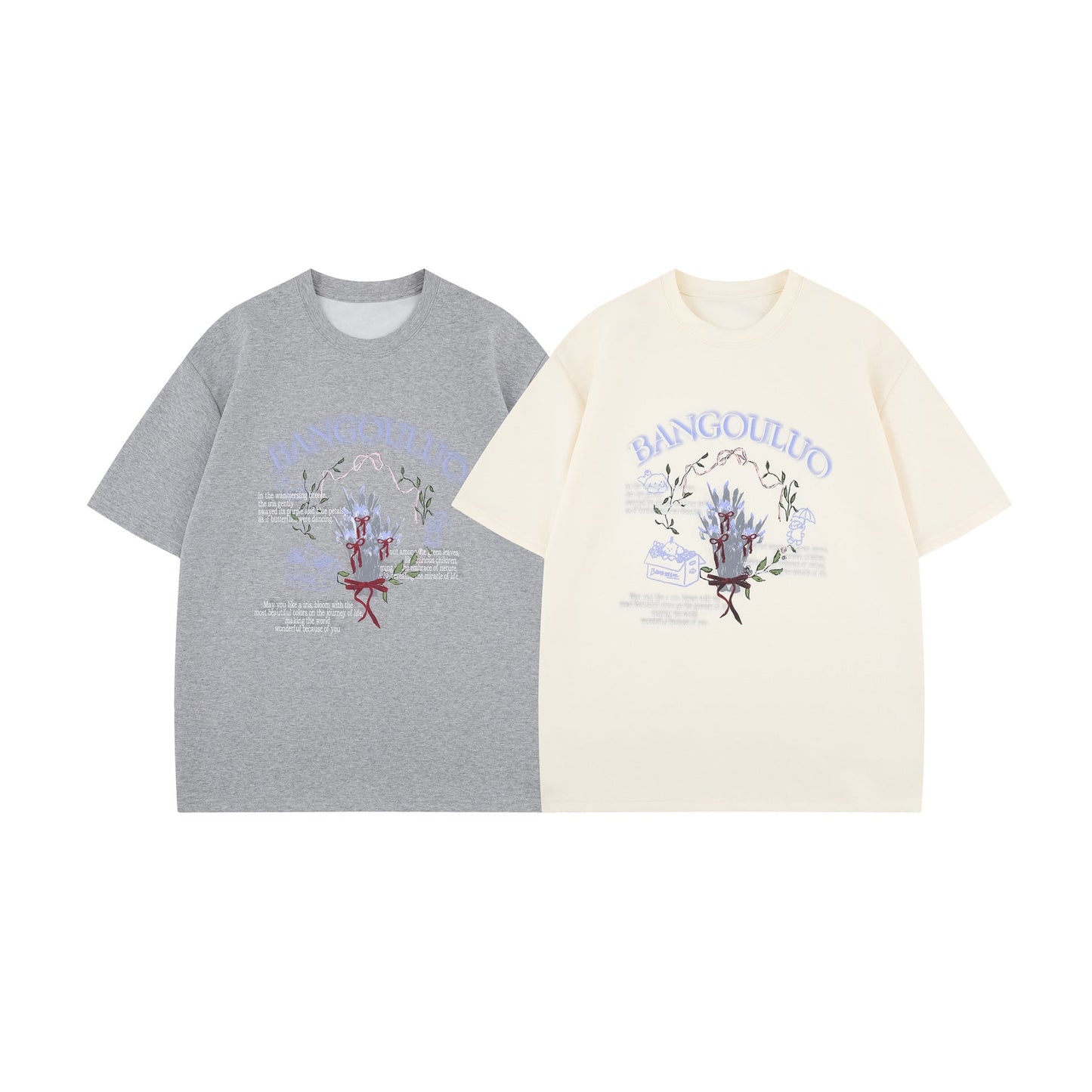 Unisex T-shirts Simple Premium Flower Pattern Design T-Shirts