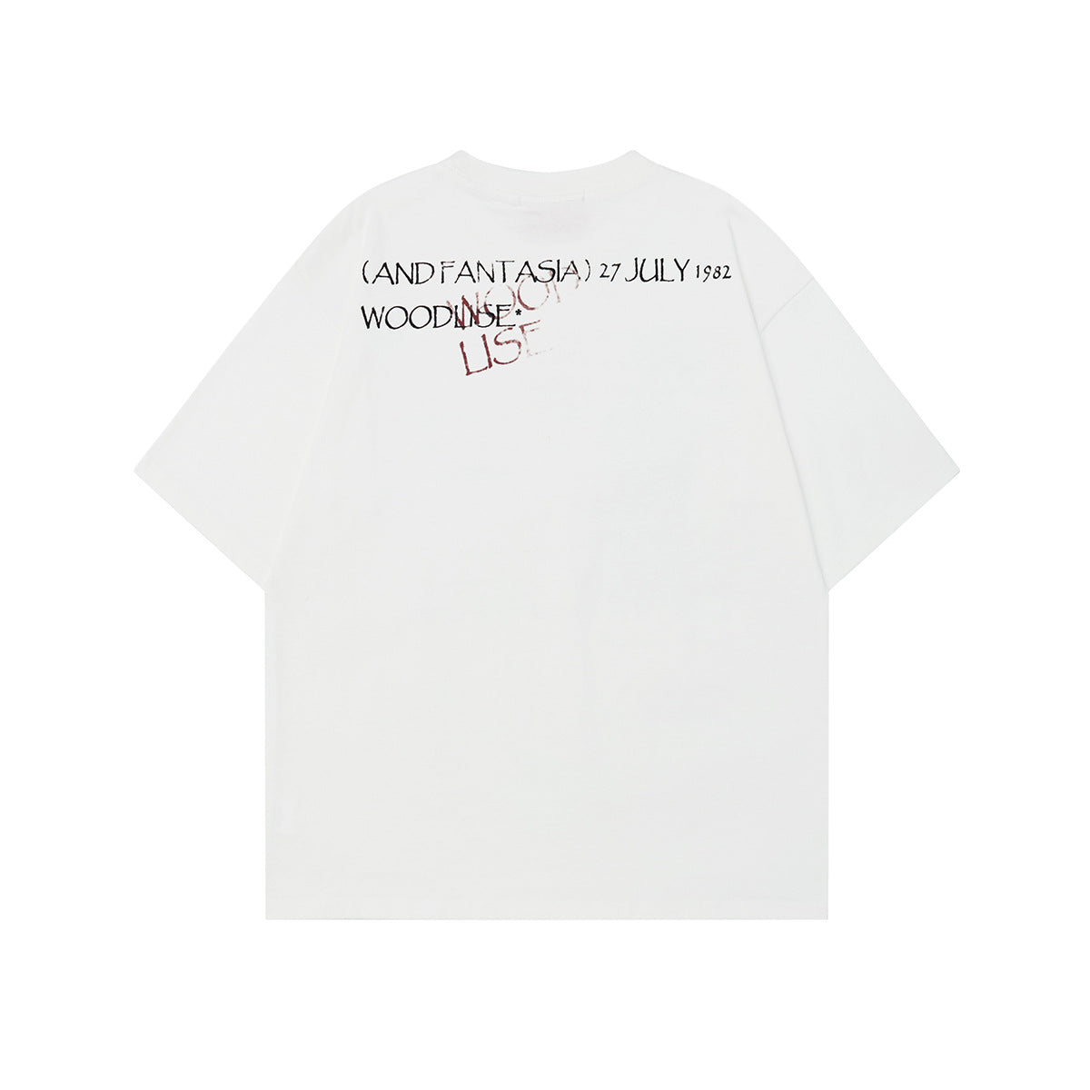 Unisex T-shirts Street Vintage Girly Pattern Men's Loose Short Sleeve T-Shirt