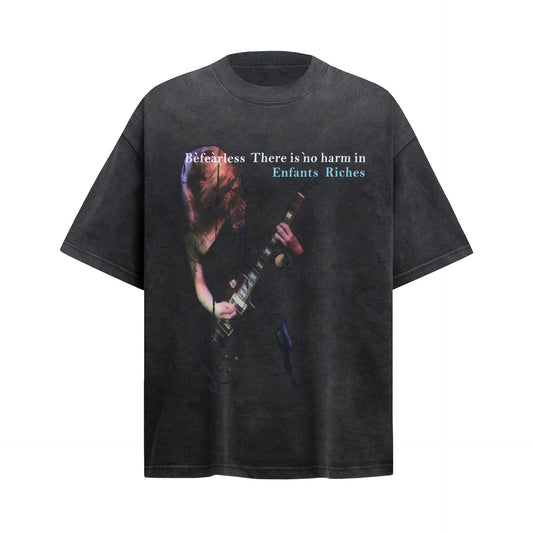 Unisex T-shirts Street Vintage Old Men's Loose Short Sleeve T-Shirt