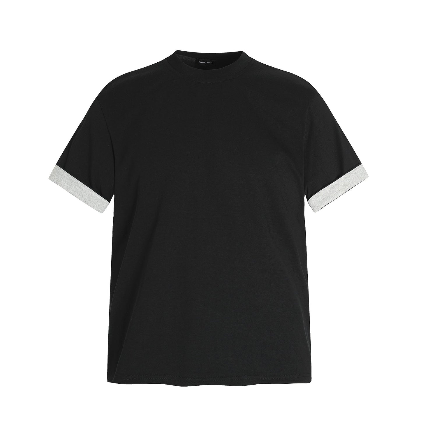 Unisex T-shirts Splicing Niche High-end Design Short Version T-shirts