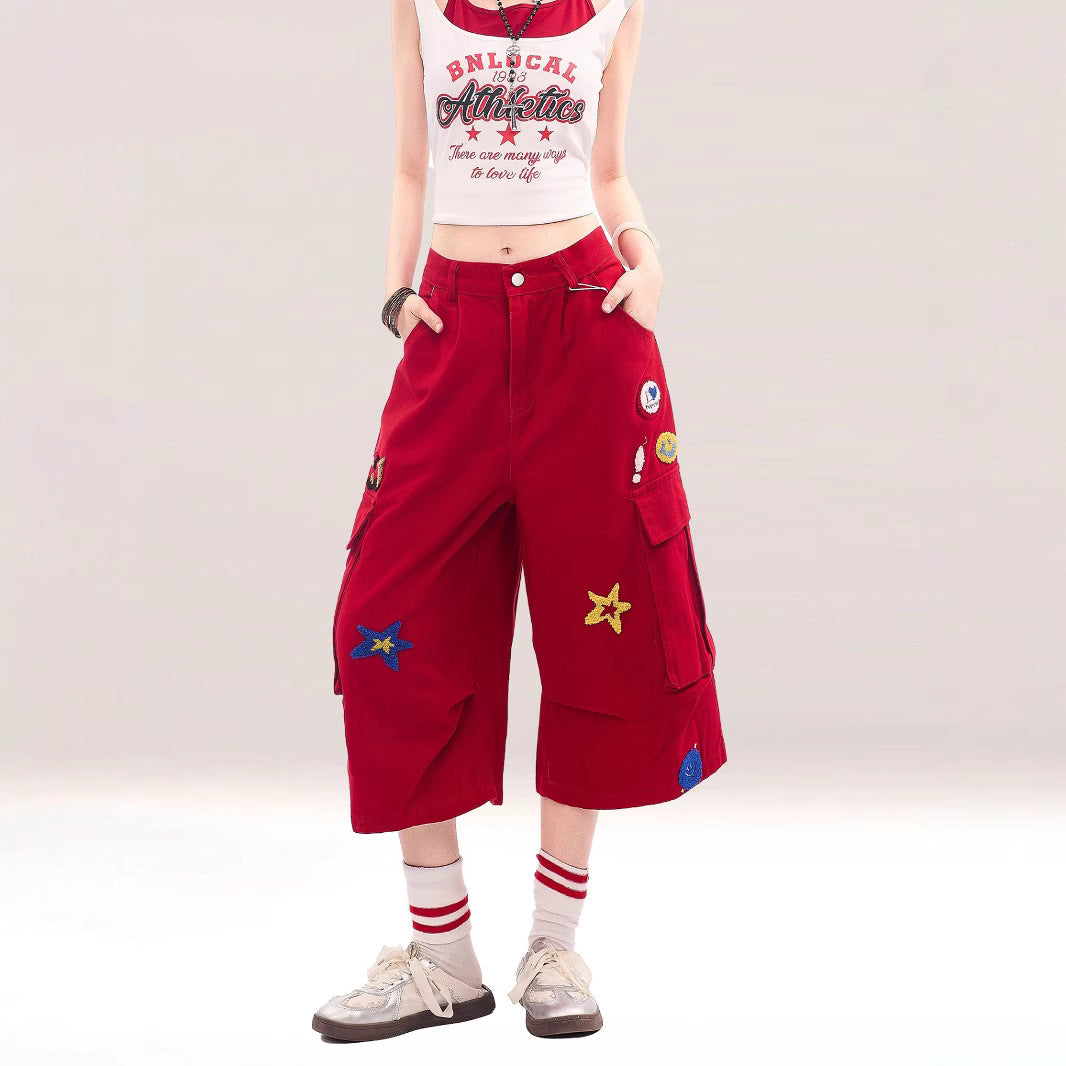 Women jeans summer loose cropped pants