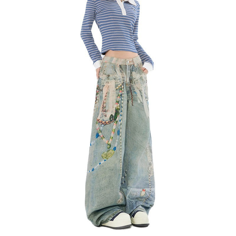 Women jeans wide leg jeans