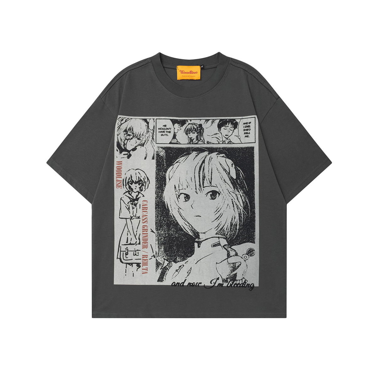 Unisex T-shirts Vintage Comic 'Ayanami Rei' Design Loose Premium T-Shirt