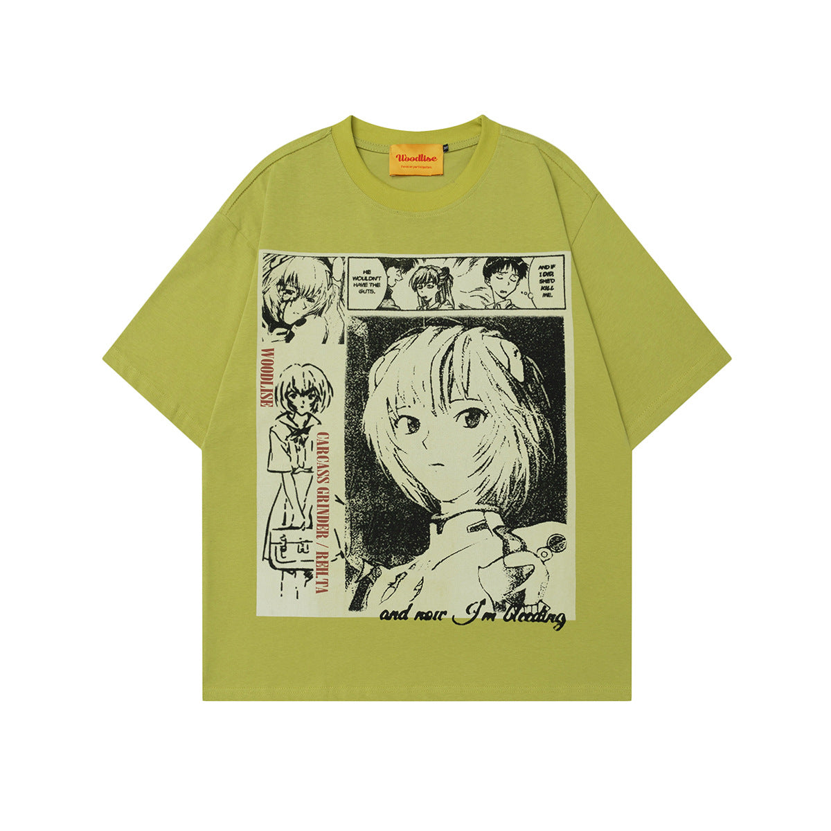 Unisex T-shirts Vintage Comic 'Ayanami Rei' Design Loose Premium T-Shirt
