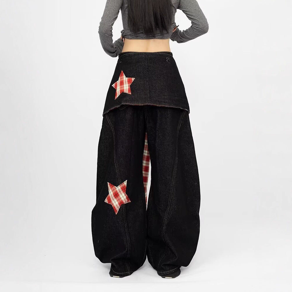 Women jeans retro autum
