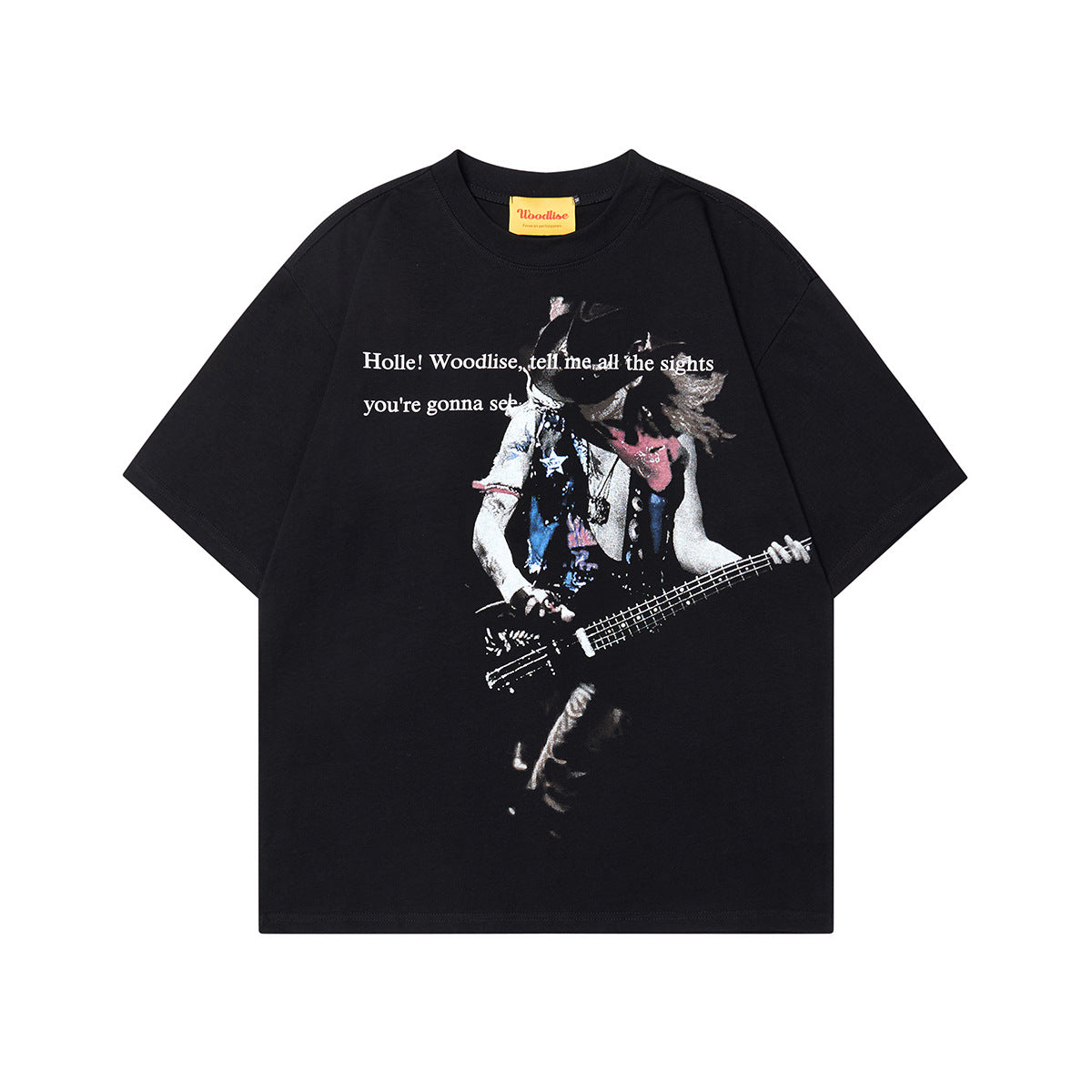 Unisex T-shirts Summer Rock Figure Men's Loose Short Sleeve T-Shirt