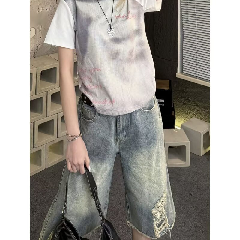 Women jeans retrosummerhigh waistloose