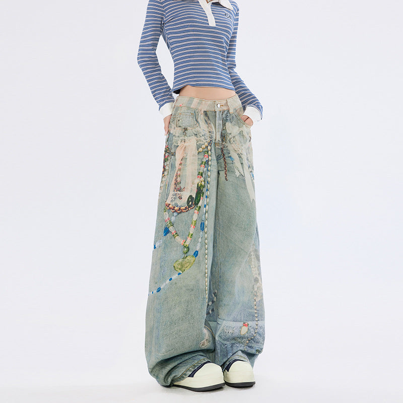 Women jeans wide leg jeans