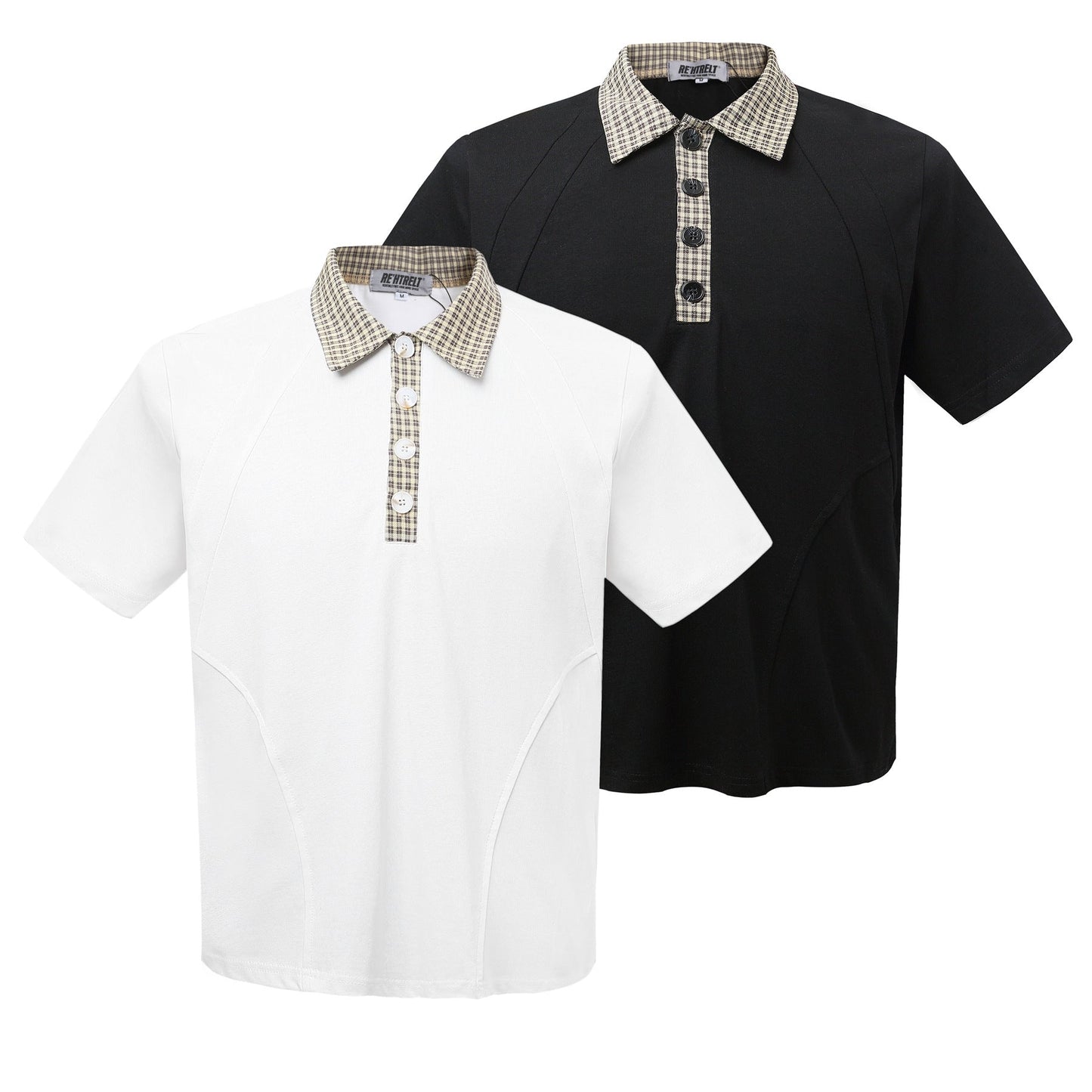 Unisex T-shirts Lapel Design Loose T-Shirts