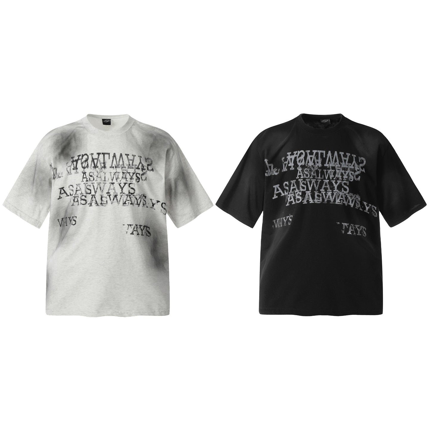 Unisex T-shirts Street Vintage Summer Alphabet Men's Loose Short Sleeve T-Shirt