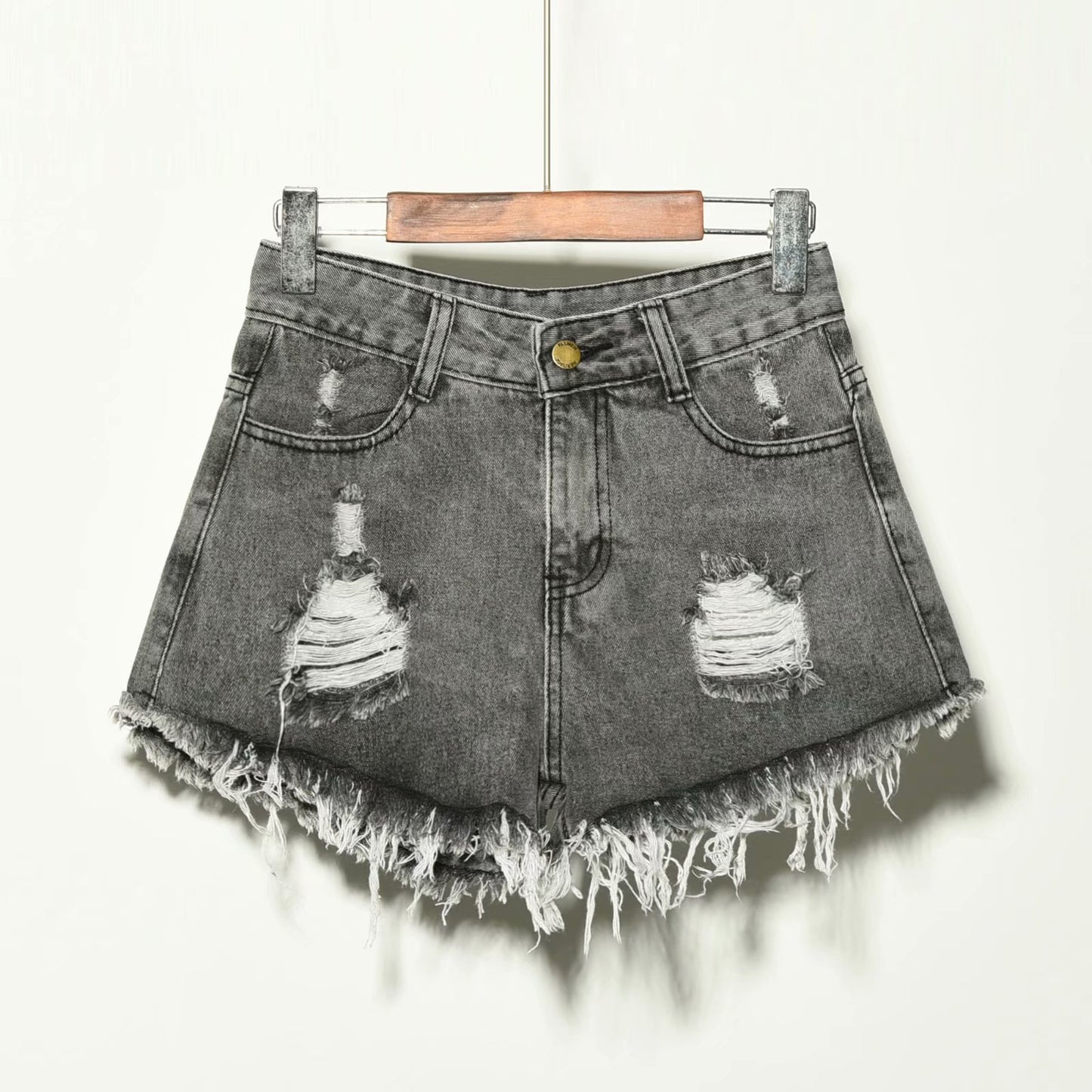 Women's jeans loose denim shorts summer wide-leg pants