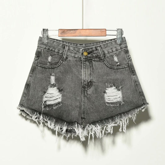 Women's jeans loose denim shorts summer wide-leg pants