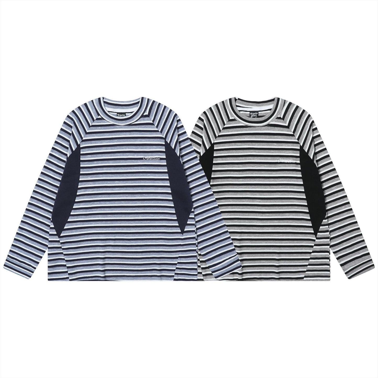 Unisex T-shirts Spring Color Matching Stripes