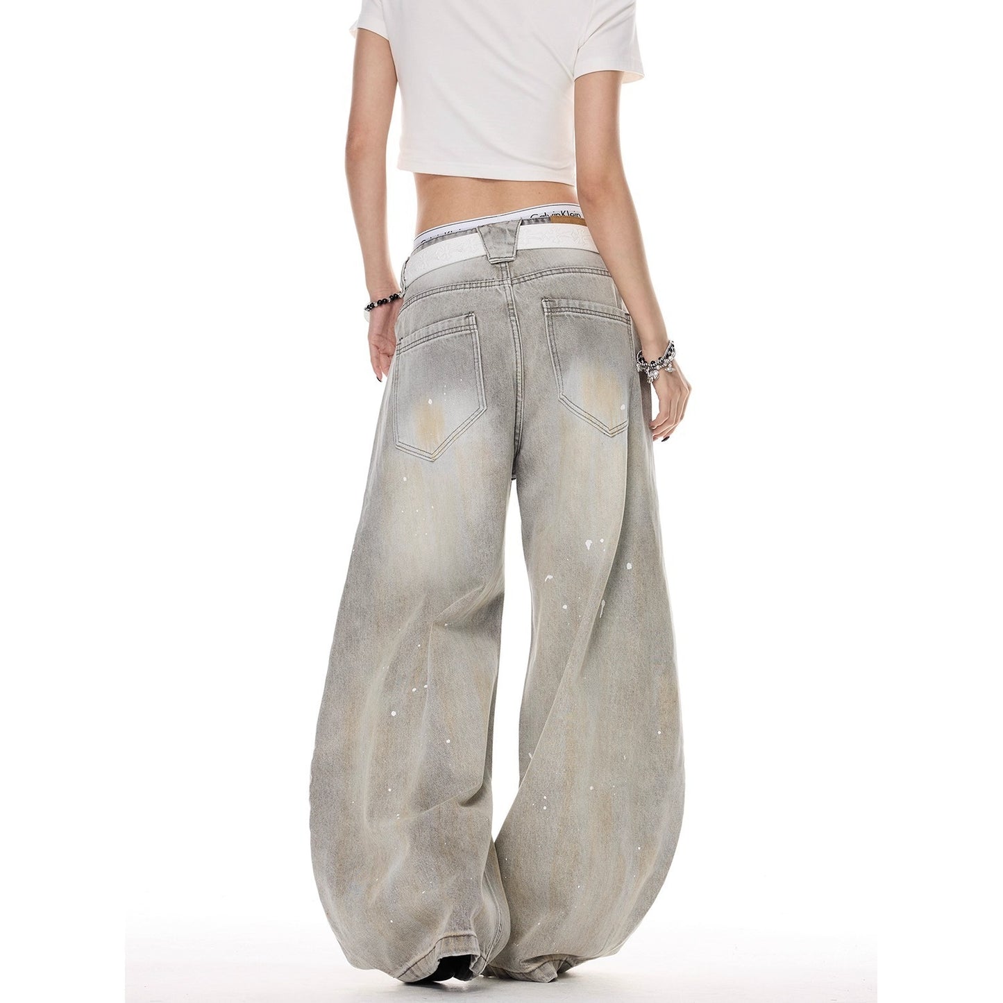 Women jeans wasteland style ripped summerretro