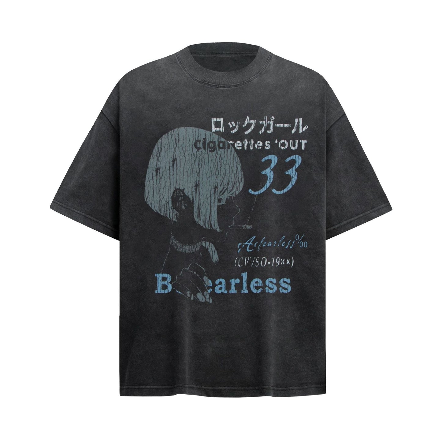 Unisex T-shirts Street Vintage Comic Character Men's Loose Short Sleeve T-Shirt