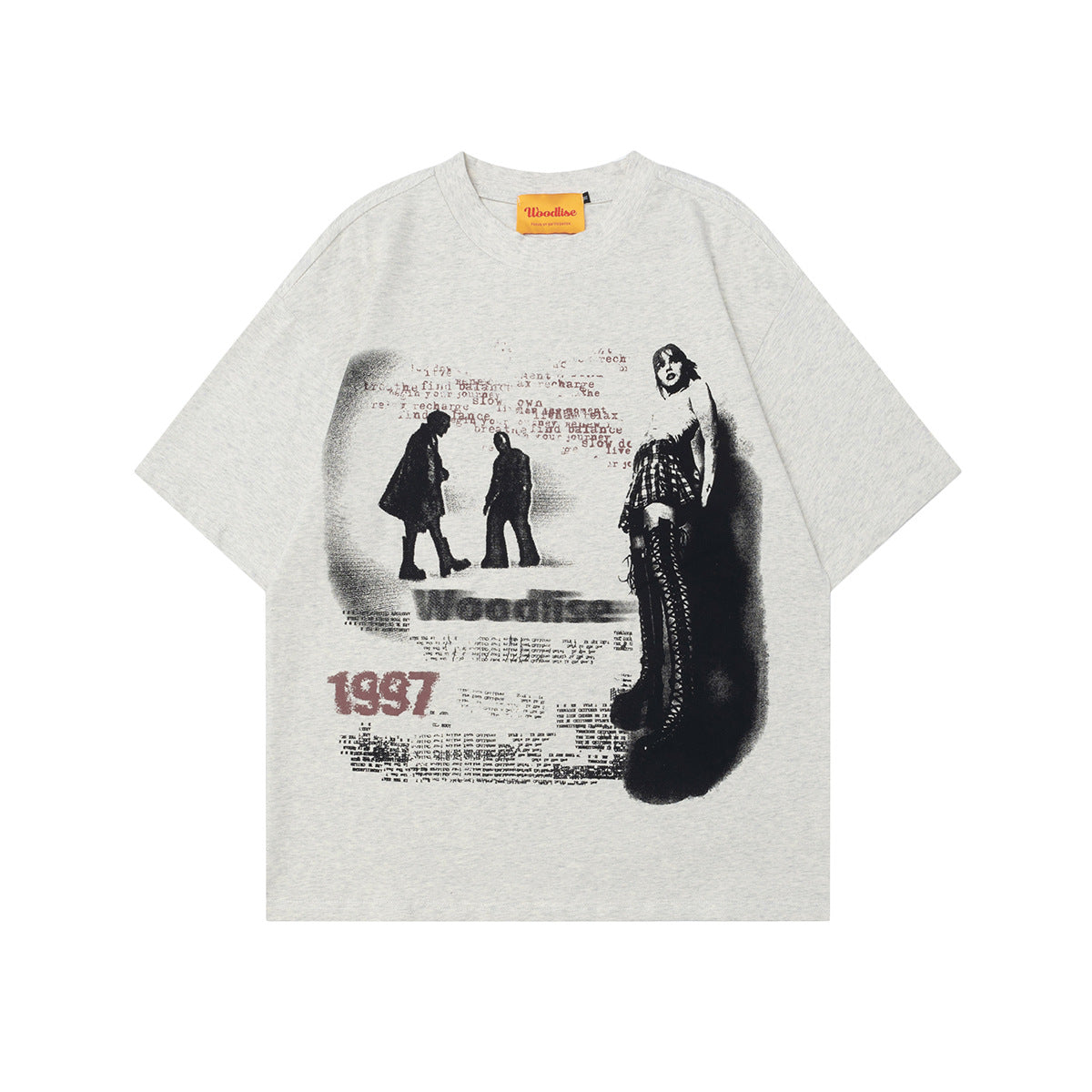 Unisex T-shirts Street Vintage Figure Painting Men's Loose Short Sleeve T-Shirt