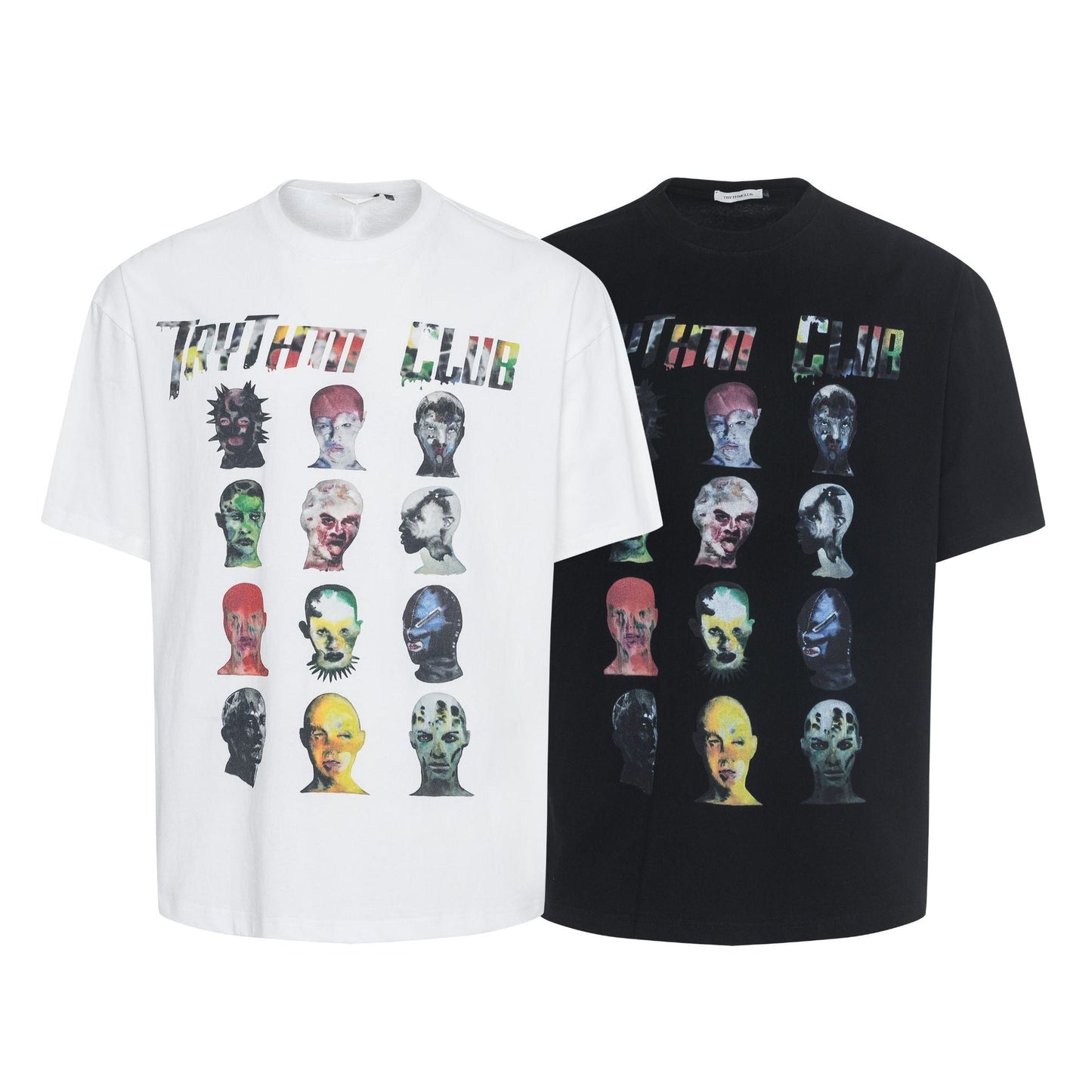 Unisex T-shirts Summer Vintage Alien Men's Loose Short Sleeve T-Shirt