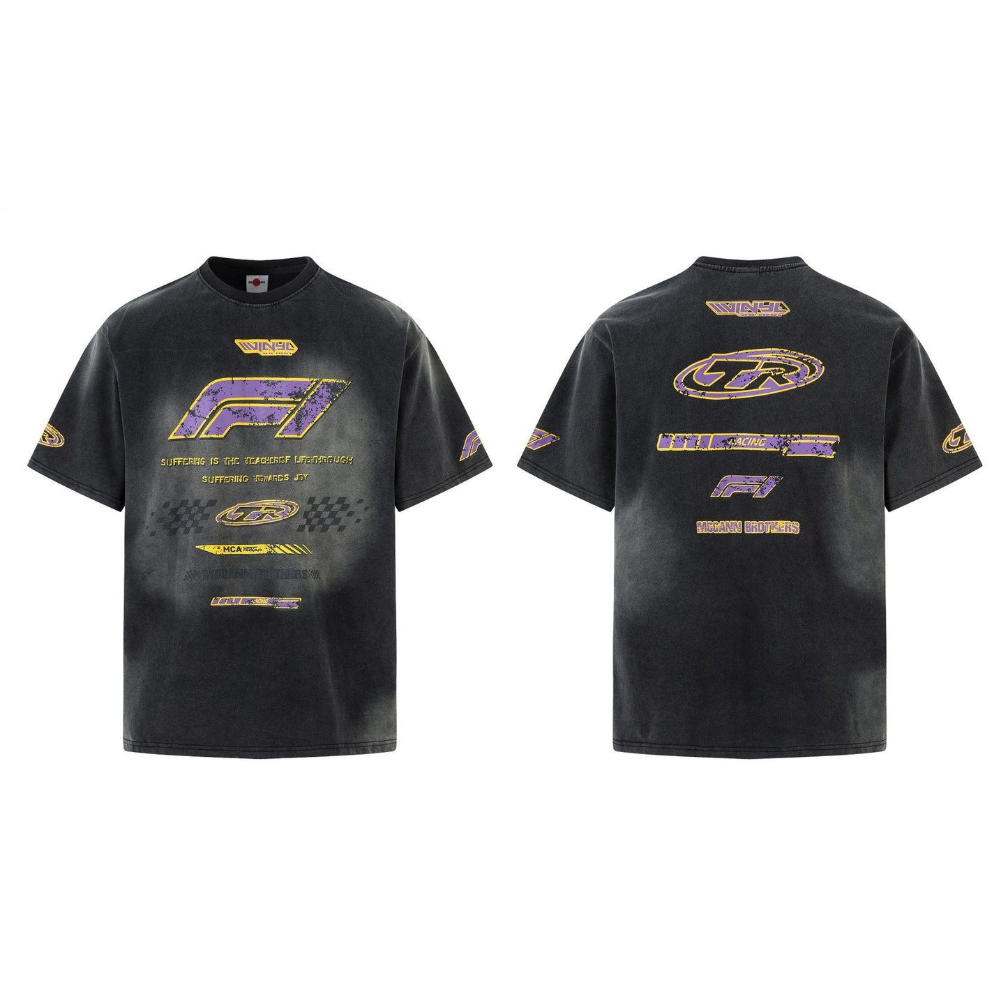 Unisex T-shirts Summer Washed Old Men's Short Sleeve T-Shirts