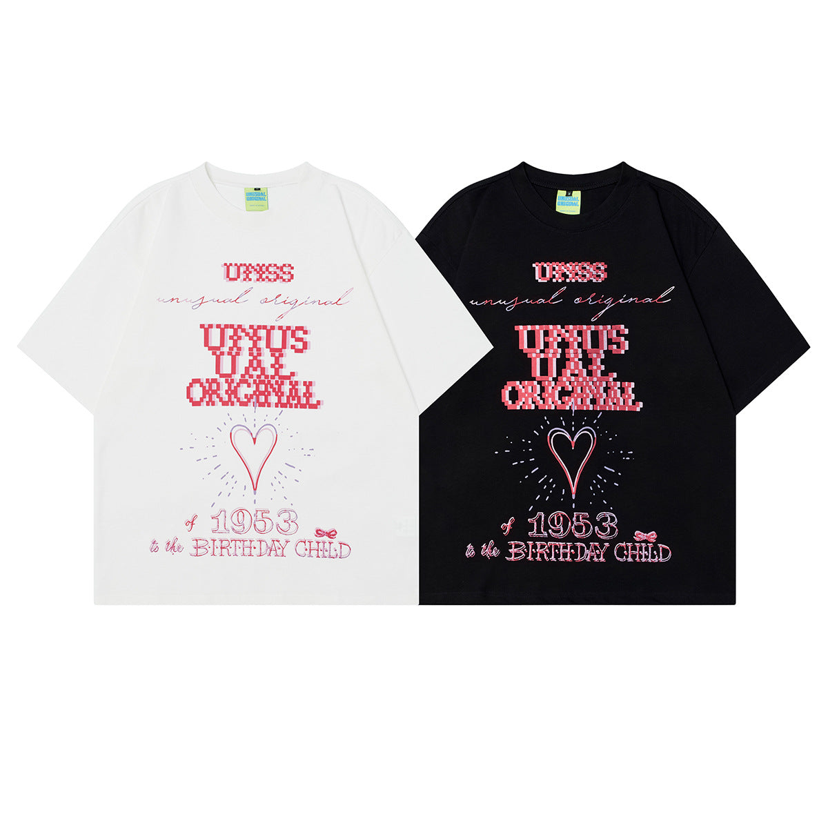 Unisex T-shirts Summer Letter Design Men's Loose Short Sleeve T-Shirt