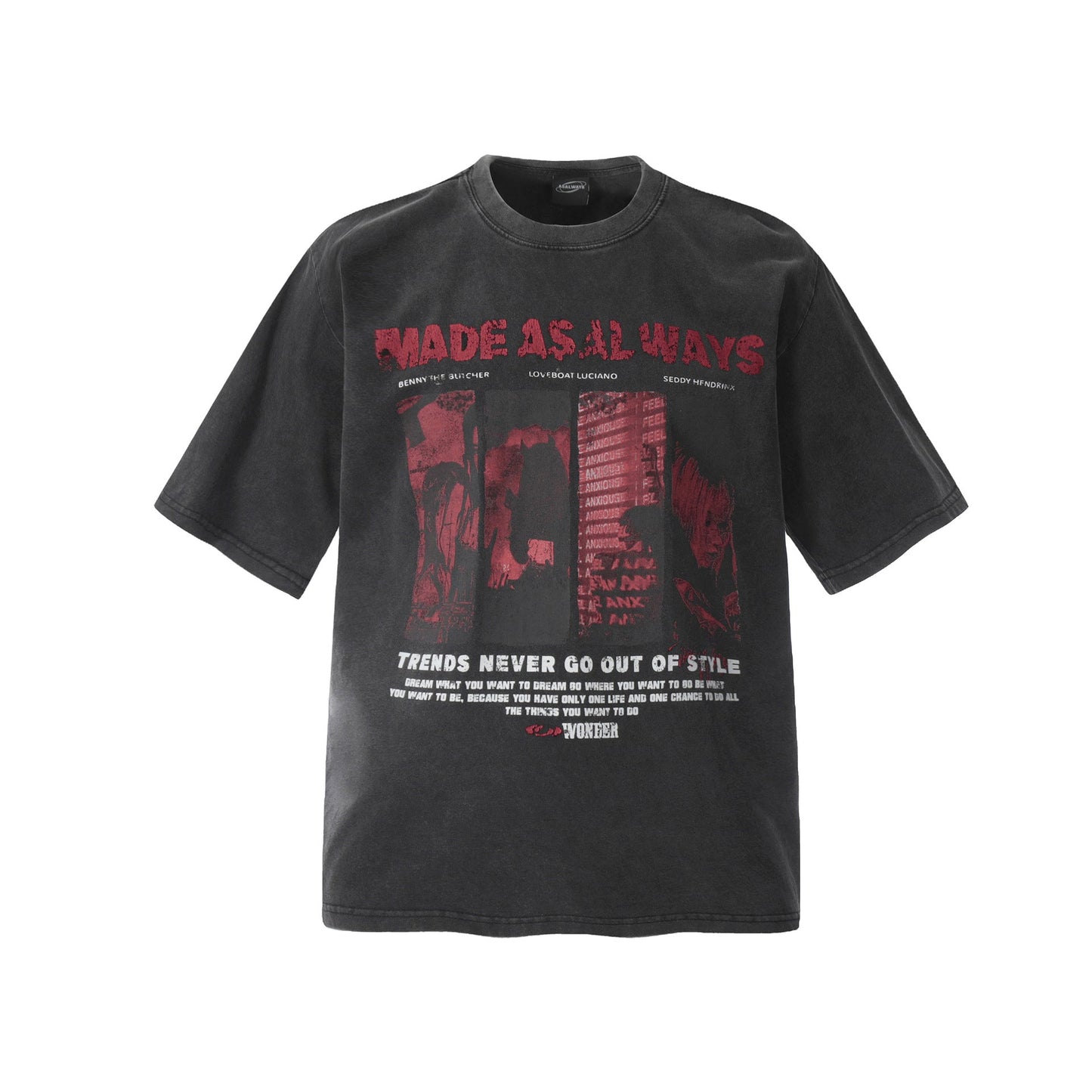 Unisex T-shirts Summer Washed Old Men's Loose Short Sleeve T-Shirts