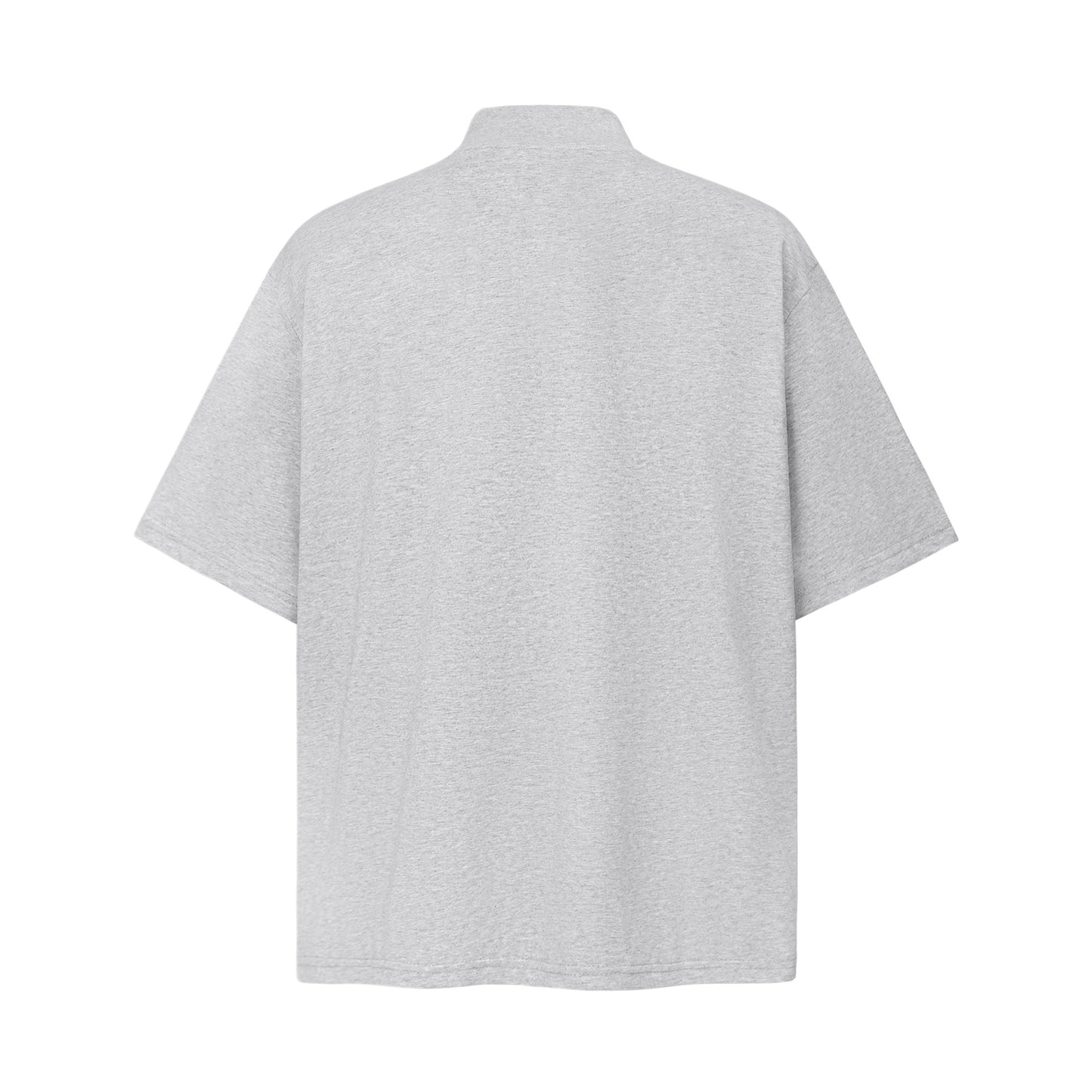 Unisex T-shirts Summer Irregular Zipper Men's Short Sleeve T-Shirt