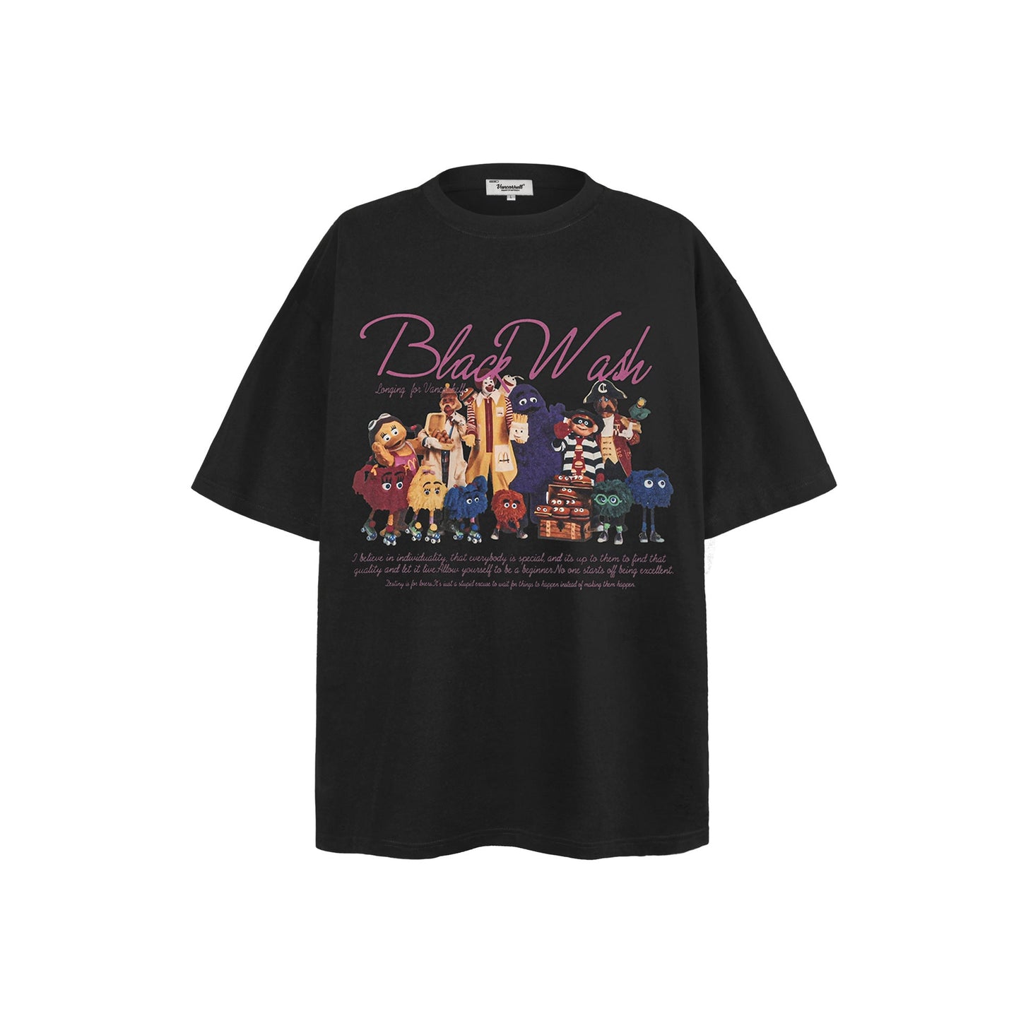 Unisex T-shirts Spring Vintage Cartoon Casual Loose Short Sleeve T-Shirt