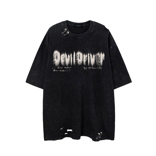 Unisex T-shirts Street Anchor Cross Old Short Sleeve T-Shirt