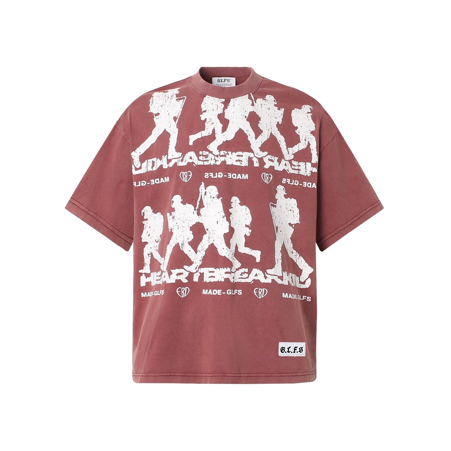 Unisex T-shirts Summer Wash Old Men's Loose Short Sleeve T-Shirt