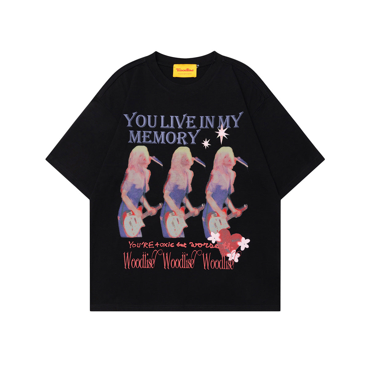 Unisex T-shirts Street Vintage Character Pattern Men's Loose Short Sleeve T-Shirt